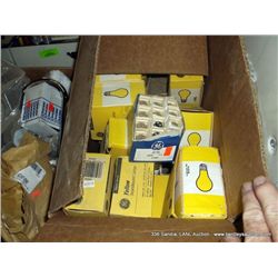 BOX OF MISC. LIGHTBULBS (print sequence:) 2024