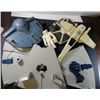 Image 1 : wings for the star wars tie fighter and 3 misc. toy vehicles