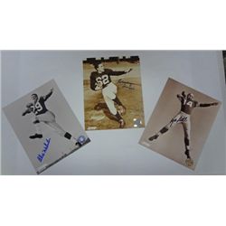 3 - CLASSIC NFL Autographed 8 x 10 photo's.
