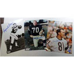 3 -  NFL Autographed 8 x 10 photo's Raymond Berry, Doug Adkins, & Art Donovan.