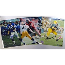 3 - NFL Autographed 8x10 color photos.  Paul Hornung, Russ Francis, & P Krause.