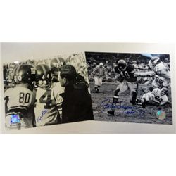 2 - NFL Black & White 8x10 Autographed Kyle Rote.