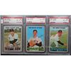 3- 1967 TOPPS BASEBALL PSA.  NM-MT 8  #57, #65, #81