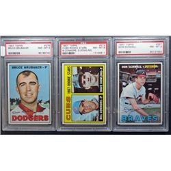 3 - 1967 TOPPS BASEBALL PSA  NM - MT 8  #267, #272, #276