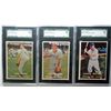 Image 1 : 3 - 1957 TOPPS BASEBALL SGC 84 NM7  #247, #254, #255
