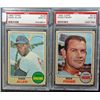 Image 1 : 2 - 1968 TOPPS BASEBALL PSA  MINT 9  #418, #426