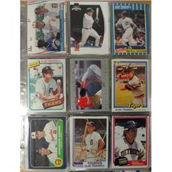 Alan Trammell Lot - over 500+ Cards in Album.