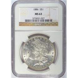 1886 Morgan Dollar NGC MS63