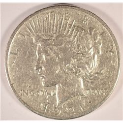 1921 PEACE DOLLAR DAMAGED VG