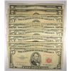 Image 1 : ( 2 ) $2.00  RED SEAL NOTES AND ( 6 ) $5.00  RED SEAL NOTES ALL  AVERAGE CIRC.