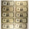 Image 1 : 10 $1 SILVER CERTIFICATES "FUNNY BACKS" (DAMAGED)