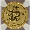 Image 2 : 2012 1/10 OZT GOLD DRAGON NGC MS69 ER