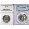 Image 1 : 1951 NGC MS64 & 1952 PCGS MS64 FRANKLIN HALF DOLLARS