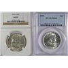 Image 1 : 1952-S NGC AU55 & 1954 PCGS MS64 FRANKLIN HALF DOLLARS