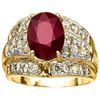 Image 2 : 4.00 ct Ruby & Diamond Solid Gold Ring (Heavy)