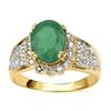 Image 1 : Diamond & Emerald solid Gold ring