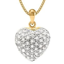 0.28 Ct Diamonds & Soild Gold Pendant