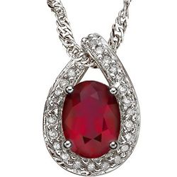 1.37 ct African Ruby & solid Gold Pendant