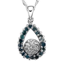 1/3 ct Blue Diamond Pendant