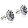 Image 2 : Genuine Tanzanite & Diamond Ear Ring