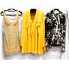 Image 1 : Lot [3] PIECES:  [1] JustCavalli silk long sleeve printed blouse, size 10, [1] Plein Sud long sleeve