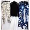 Image 2 : Lot [4] PIECES:  [2] JustCavalli star print pants, sizes 10 and 8, [1] Isabel De Pedro lace trim top