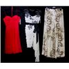 Image 1 : Lot [3] PIECES:  [1] JustCavalli wide leg printed pant, size small, [1] Mandalay off shoulder lace d