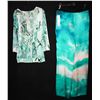 Image 2 : Lot [2] PIECES:  [1] JustCavalli print silk pants, size 4 and [1] JustCavalli printed long sleeve to