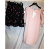 Image 2 : Lot [2] PIECES:  [1] Moschino strawberry print skirt, size 6 and [1] Moschino cap sleeve dress, size