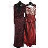 Image 1 : Lot [2] DRESSES:  [1] Badgley Mischka sequins dress, size 12 and [1] Rose Taft 100% silk wine color 