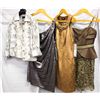 Image 1 : Lot [4] PIECES:  [1] Javier Simorra animal print jacket, size 4, [1] Alex Admor silver sequins dress