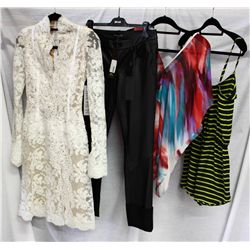 Lot [4] PIECES ASSORTED CLOTHING: [1] Drew Hailey jumper striped, size S, [1] Drew v neck blouse pri