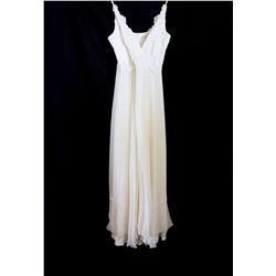 Lot [1] DRESS: [1] Ivory lace halter chiffon, size M