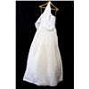 Image 1 : Lot [1] DRESS: [1] Ivory gown with belt, size 16