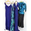 Image 1 : Lot [4] DRESSES: [1] Jewel bustier and bolero, size 8, [1] Royal pleated mesh gown, size 8, [1] Prin