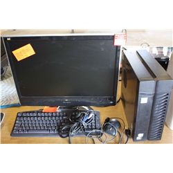 LOT VIEWSONIC 22IN MONITOR WITH DELL KEYBOARD AND NOBILIS PC WITH MICROSOFT MOUSE