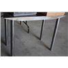 Image 2 : LOT MIRROR AND 36IN STEEL TABLE
