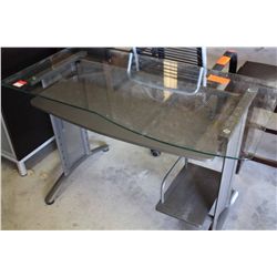 GLASS COMPUTER DESK