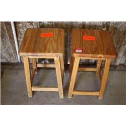 LOT 2 WOODEN BAR STOOLS