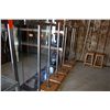 Image 1 : LOT 7 WOOD BASE AND STEEL CLOTHING RACKS