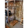Image 2 : LOT 7 WOOD BASE AND STEEL CLOTHING RACKS