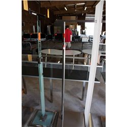 LOT 2 GLASS AND METAL CLOTHING RACKS