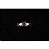 Image 1 : LADYS 14KW RING WITH DIAMONDS AND SAPPHIRES, SIZE 6