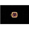 Image 1 : MENS 18KY RING WITH PURPLE STONE, SIZE 7