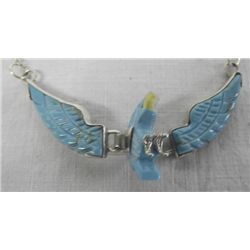 Navajo Turquoise & Sterling Eagle Necklace