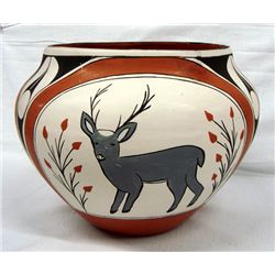 Large Zia Traditional Pottery Bowl