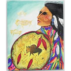 Original Acrylic Painting- Kills Thunder