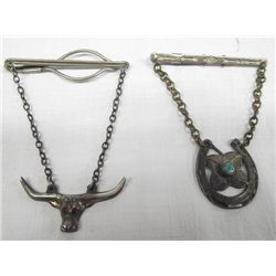 Antique Estate Cowboy Tie Bars