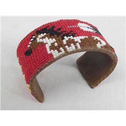 Ute Beaded Bracelet Horse & Feather Design