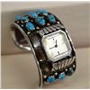 Image 1 : Navajo Old Pawn Turquoise Watch Bracelet- F Guerno